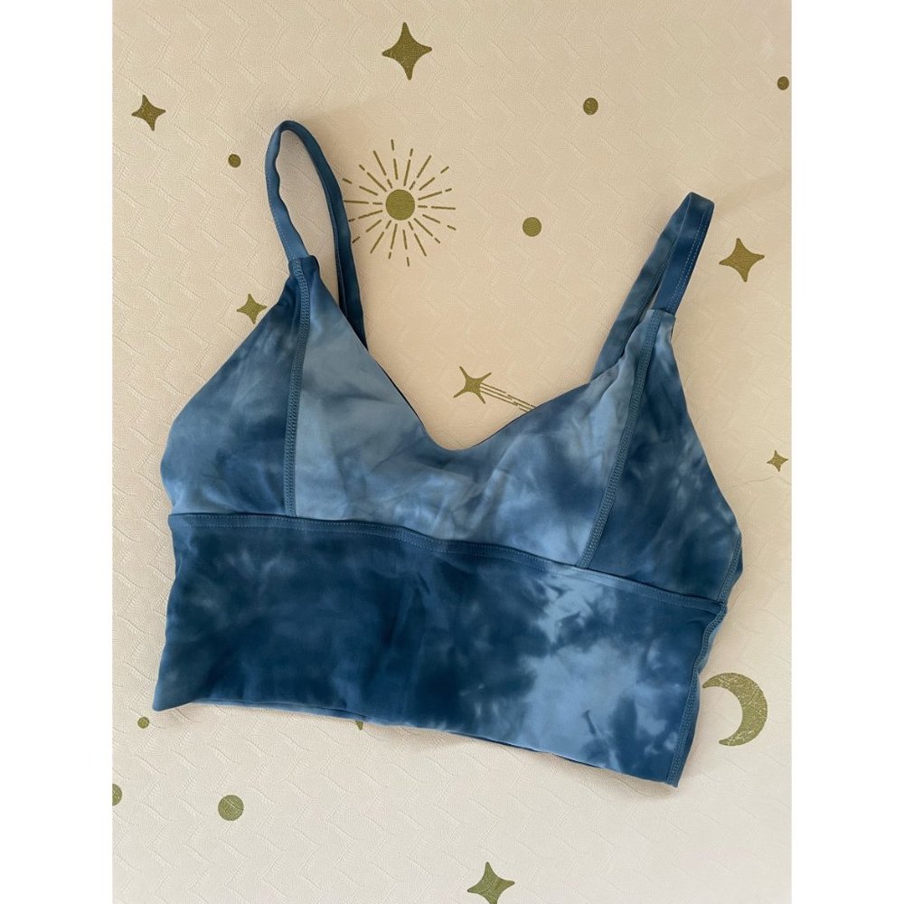 POPFLEX Gulch Crop Bra in Marine Marble